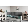 Quadratta 210x90x60 kárpitozott panel, szürke