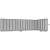 Quadratta 210x90x60 kárpitozott panel, szürke