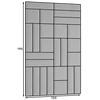 Quadratta 120x195 kárpitozott panel, sárga