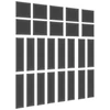 Quadratta 120x195 kárpitozott panel, sötétszürke