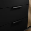 Meorati 150 médiaszekrény fekete, artisan oak tv szekrény, fekete