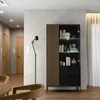 Meorati 100 vitrin fekete, artisan oak vitrin, fekete