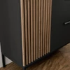 Meorati 100 vitrin fekete, artisan oak vitrin, fekete