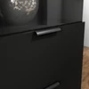 Meorati 100 vitrin fekete, artisan oak vitrin, fekete