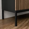 Meorati 100 vitrin fekete, artisan oak vitrin, fekete