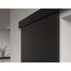 Charlise fekete tolóajtó, ütközéscsillapítóval