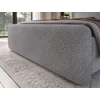 Ollival kárpitozott franciaágy fémkerettel és tárolóval, szürke bársony 140x200