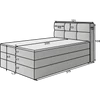 Kasped, Boxspring ágy, Rózsaszín, Királ