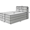 Kasped, Boxspring ágy, Szürke, King 0