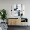 Lanzzi 180 komód fekete matt, artisan oak komód, fekete