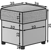 Pouf r1 puff, sötétszürke