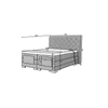 Lóhere 140x200 boxspring ágy  sötétbarna