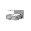 Lóhere 160x200 boxspring ágy  sötétszürke