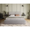 Pesillo ágy + fa keret/ standard emelő/ ágyneműtartós doboz 140x200, Világosszürke, Modullo 03