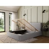 Pesillo ágy + fa keret/ standard emelő/ ágyneműtartós doboz 140x200, Világosszürke, Modullo 03