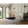 Pesillo ágy + fa keret/ standard emelő/ ágyneműtartós doboz 160x200, Fehér, Modullo 01