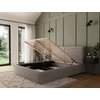 Pesillo ágy + fa keret/ standard emelő/ ágyneműtartós doboz 160x200, Bézs, 20-as modul