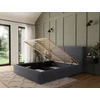 Pesillo ágy + fa keret/ standard emelő/ ágyneműtartós doboz 180x200, Szürke, Modullo 04
