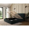 Pesillo ágy + fa keret/ standard emelő/ ágyneműtartós doboz 180x200, Sötétzöld, Modullo 35