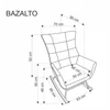 Bazalto hintafotel – fekete