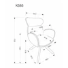 K585 forgatható szék – bézs / dió