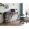 Számítógépasztal, tölgy/fekete, OFIS