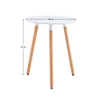 Étkezőasztal, fehér/bükk, átmérő 60 cm, ELCAN NEW TYP 1