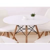 Étkezőasztal,  fehér/bükk, átmérő 90 cm, GAMIN 2 NEW 90