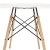Étkezőasztal,  fehér/bükk, átmérő 90 cm, GAMIN 2 NEW 90