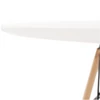 Étkezőasztal,  fehér/bükk, átmérő 90 cm, GAMIN 2 NEW 90