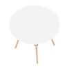 Étkezőasztal,  fehér/bükk, átmérő 90 cm, GAMIN 2 NEW 90