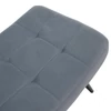 Fotel lábtartóval, szürke Velvet szövet/fekete, HABEN