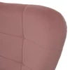 Fotel lábtartóval, rózsaszín Velvet szövet/tölgy, HABEN
