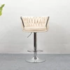 Design bárszék, bézs Velvet szövet/króm, BRIN