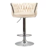 Design bárszék, bézs Velvet szövet/króm, BRIN