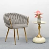 Étkezőszék, szürkésbarna Taupe Velvet szövet/gold króm arany, DEILA