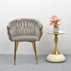 Étkezőszék, szürkésbarna Taupe Velvet szövet/gold króm arany, DEILA