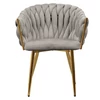 Étkezőszék, szürkésbarna Taupe Velvet szövet/gold króm arany, DEILA