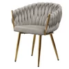 Étkezőszék, szürkésbarna Taupe Velvet szövet/gold króm arany, DEILA