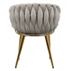 Étkezőszék, szürkésbarna Taupe Velvet szövet/gold króm arany, DEILA