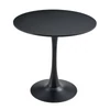 Étkezőasztal, kerek, fekete, átmérő 80 cm, REVENTON NEW