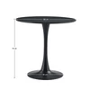 Étkezőasztal, kerek, fekete, átmérő 80 cm, REVENTON NEW