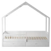 Montessori ágy, 90x200, fehér, tömör, BIANKA