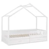 Montessori ágy, 90x200, fehér, tömör, BIANKA