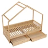 Montessori ágy, 90x200, természetes, tömör, BIANKA