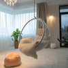 Függő fotel, átlátszó/arany/fehér, BUBBLE NEW TYP 1