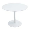 Étkezőasztal, kerek, fehér, matt, átmérő 110 cm, REVENTON NEW