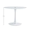 Étkezőasztal, kerek, fehér, matt, átmérő 110 cm, REVENTON NEW