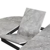 Kihúzható étkezőasztal, beton/fekete, 100x100-140x75 cm, ABERO TYP 1