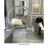 Függő fotel, átlátszó/arany/szürke, BUBBLE NEW TYP 1